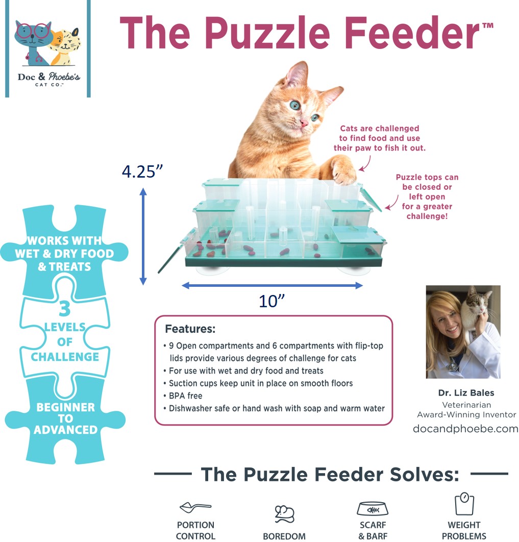 Doc & Phoebe Puzzle Cat Feeder